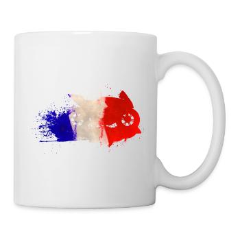 Moto Art Sport automobile France Drapeau - Mug blanc - blanc - Droite