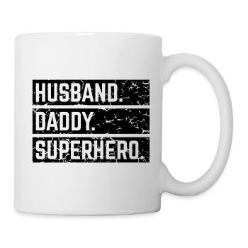 Husband Daddy Superhero (Super Dad Vintage 1C) - Mug - white - Right