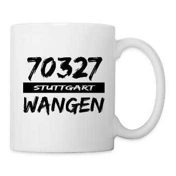 70327 Stuttgart Wangen Postleitzahl Tshirt - Tasse - Weiß - Rechts