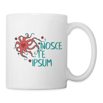 Herz Krake - Nosce Te Ipsum - Latin 1 - Mug blanc - blanc - Droite
