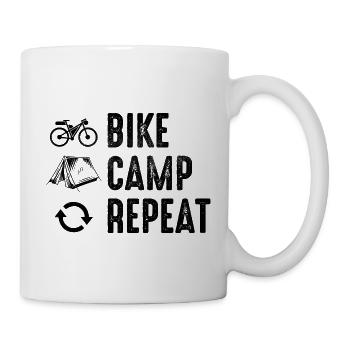 Bikepacking Radfahrer Gravel Bike Fahrrad Lustig - Tasse - Weiß - Rechts