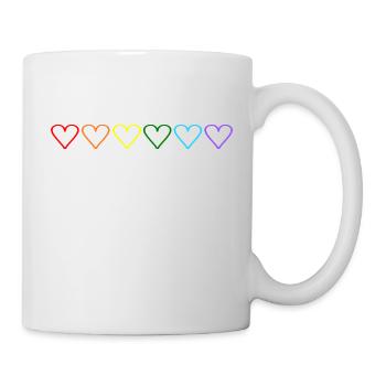 LGBT Herz - Tasse - Weiß - Rechts