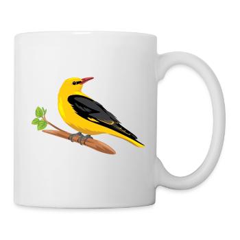 Oriole sits on a branch - Mug - white - Right
