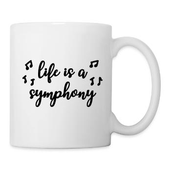 life is a symphony life music quote - Mug - white - Right