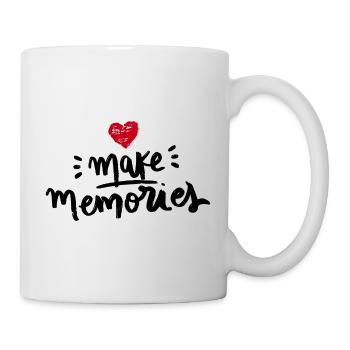 Make Memories citation vie coeur amour - Mug blanc - blanc - Droite