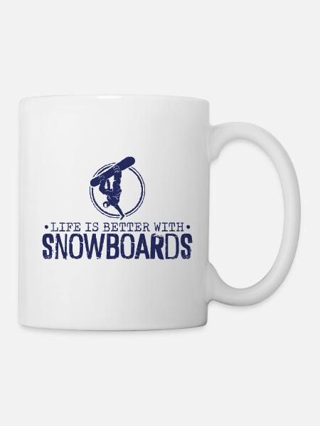 Snowboard Snowboarding Snowboardurlaub Snowboarder - Tasse - Weiß