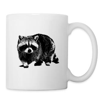 Waschbär Niedlicher Baby Kleinbär - Tasse - Weiß - Rechts