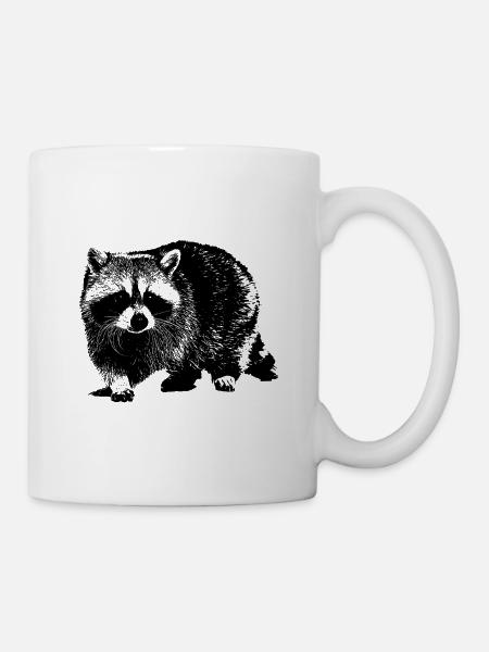 Waschbär Niedlicher Baby Kleinbär - Tasse - Weiß