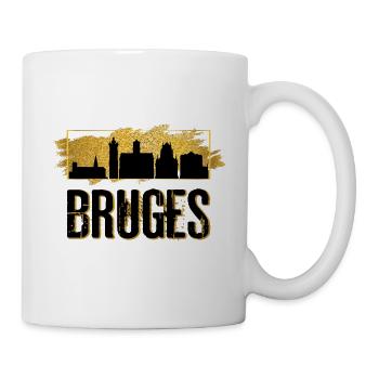 Bruges Belgique Ville Skyline Patrie Amour Or - Mug blanc - blanc - Droite