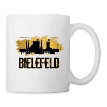 Bielefeld Deutschland Stadt Skyline Liebe Gold - Tasse - Weiß - Rechts