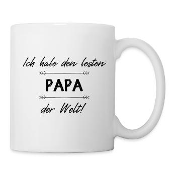 Bester Papa - Tasse - Weiß - Rechts