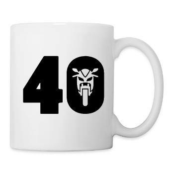 Motorcycle car number 40 - Mug - white - Right