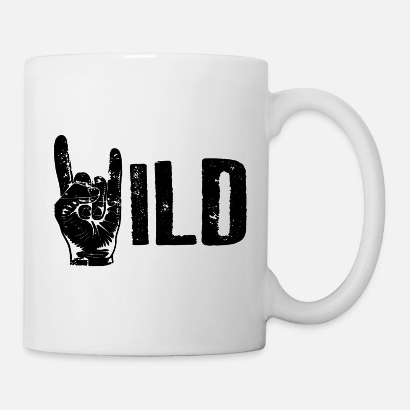 WILD Rock n’Roll Musique Rocker - Mug blanc - blanc
