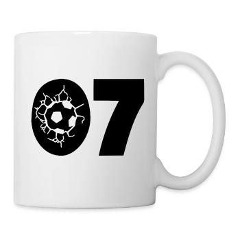 Fussball Trikot Nummer 07 - Tasse - Weiß - Rechts