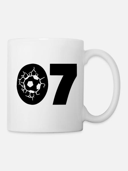 Fussball Trikot Nummer 07 - Tasse - Weiß