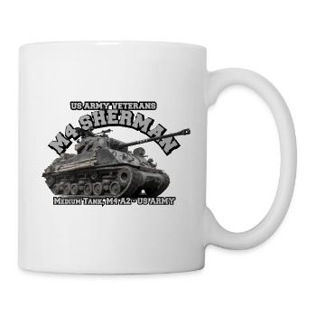 M4 A2 Sherman Panzer US ARMY - Tasse - Weiß - Rechts