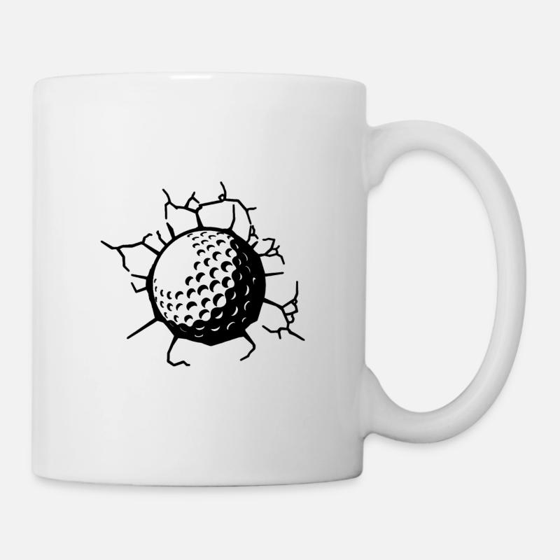 Golfball Aufschlag Golfer - Tasse - Weiß