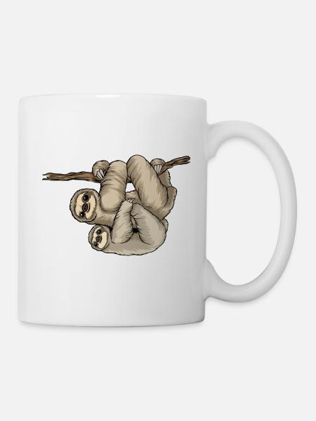 Kunterli Loves Sloths - #KUN-SLO-08 - Cute - Mug - white