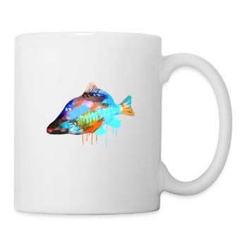 carp,colorful,graffiti,painting,fish - Mug - white - Right