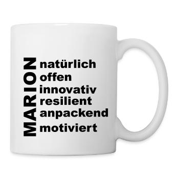 Marion - Ein ganz spezielles Design nur für Marion - Tasse - Weiß - Rechts