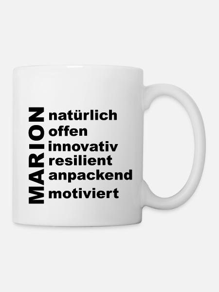 Marion - Ein ganz spezielles Design nur für Marion - Tasse - Weiß