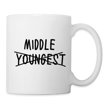 Nouveau bébé frère ou sœur du milieu drôle - Mug blanc - blanc - Droite