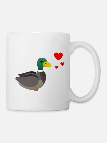 Canard Saint-Valentin - Mug blanc - blanc