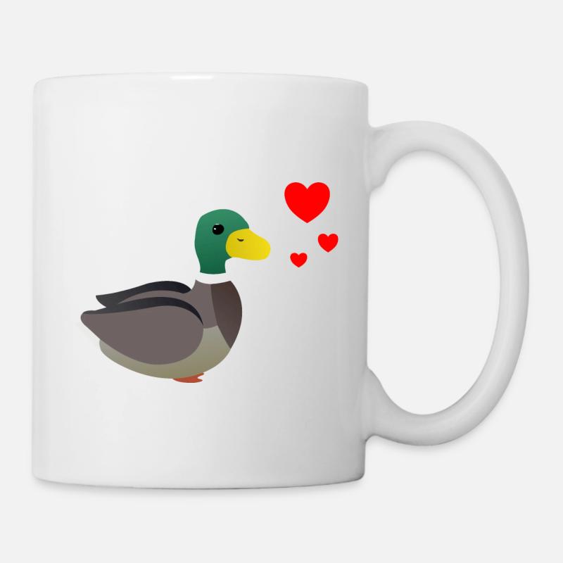 Ente Valentinstag - Tasse - Weiß