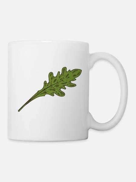 Rucola Salat Salatblatt - Tasse - Weiß