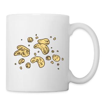 Cashew Cashewnüsse Nüsse nuts - Tasse - Weiß - Rechts