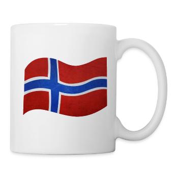 Flagge Norwegens - Tasse - Weiß - Rechts