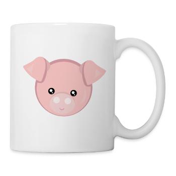 Schwein - Tasse - Weiß - Rechts