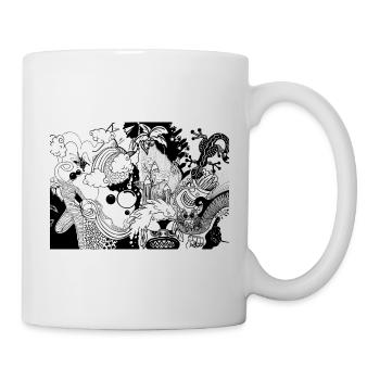 Black and white drawing - Mug - white - Right