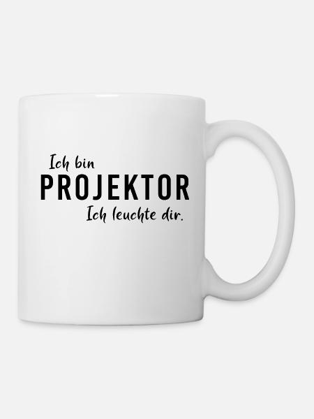 Human Design Projektor Ich leuchte dir shirt - Tasse - Weiß