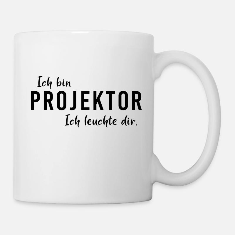 Human Design Projektor Ich leuchte dir shirt - Tasse - Weiß