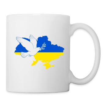 Dove of peace for Ukraine - Mug - white - Right