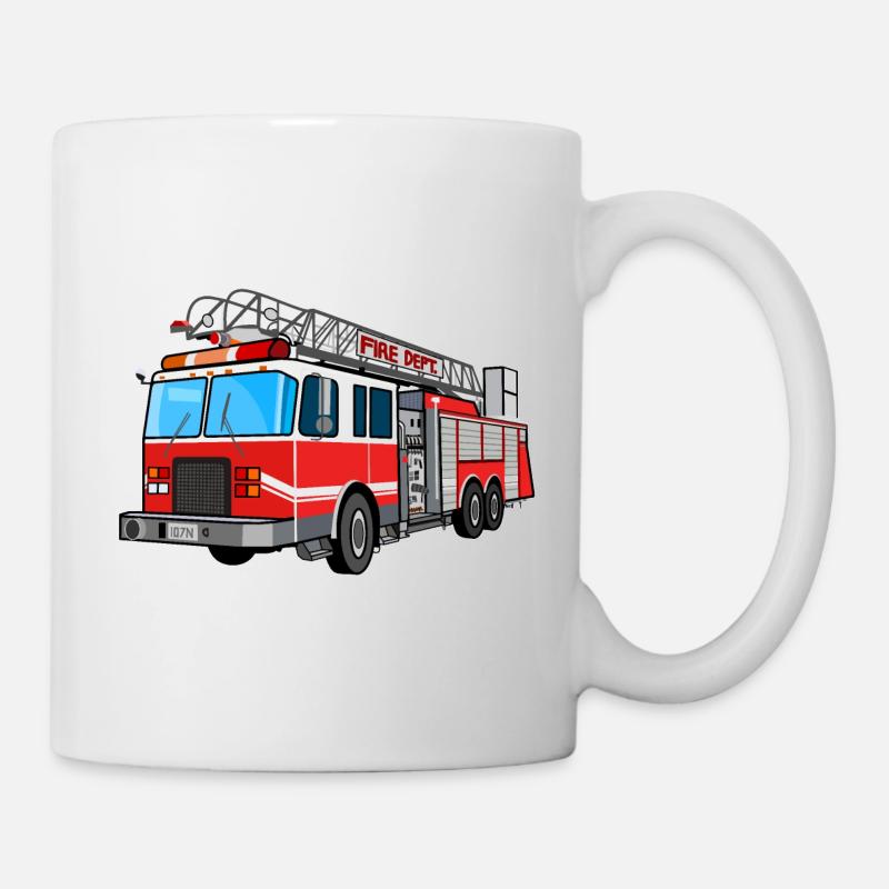 Pompiers, pompiers, pompiers, extincteurs - Mug blanc - blanc