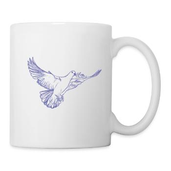 Annies blue dove of peace - Tasse - Weiß - Rechts