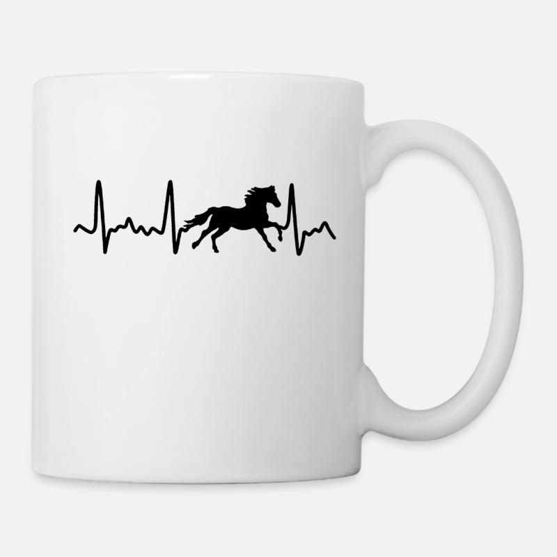 Heartbeat Cheval - Mug blanc - blanc