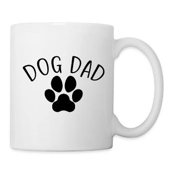 Dog Dad - Mignon Dog Paw Drôle Dog Lover Dad Gift - Mug blanc - blanc - Droite