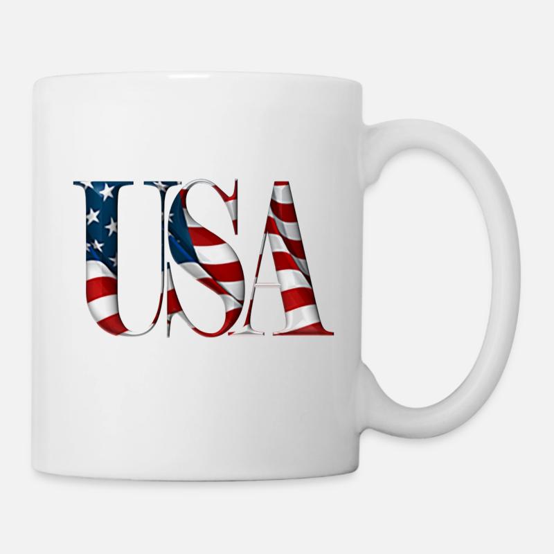 USA-Text - Tasse - Weiß