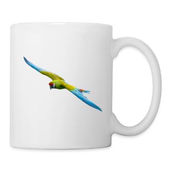 Parrot, Little Soldier's Macaw Flying, Natural - Mug - white - Right