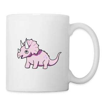 Niedlicher Triceratops - Tasse - Weiß - Rechts