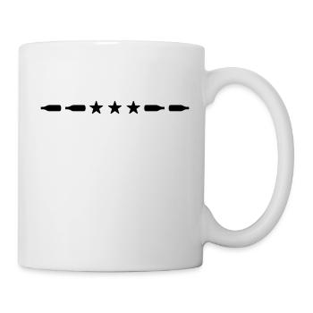 Beer bottles star dividing line - Mug - white - Right