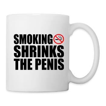 Smoking shrinks the penis - Tasse - Weiß - Rechts