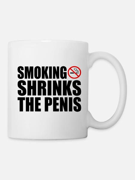 Smoking shrinks the penis - Tasse - Weiß