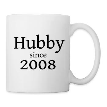 Hubby since 2008 für den Partner - Tasse - Weiß - Rechts