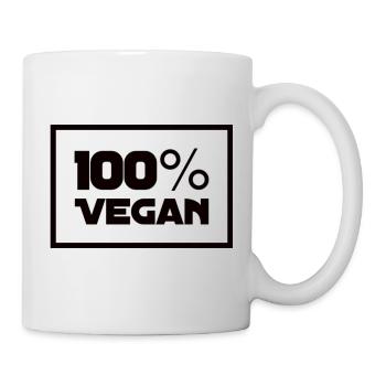100% Vegan - Tasse - Weiß - Rechts