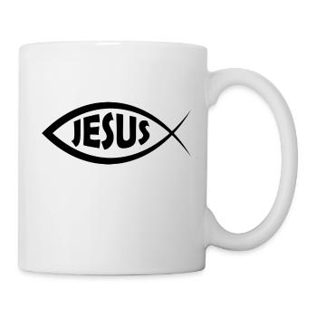 Jesus Fisch - Tasse - Weiß - Rechts