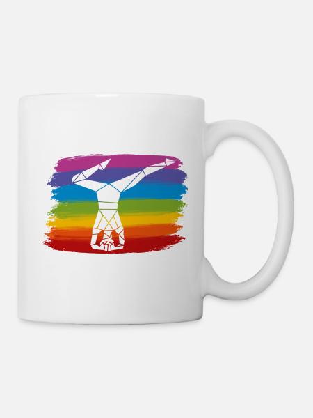 Kopfstand - Tasse - Weiß